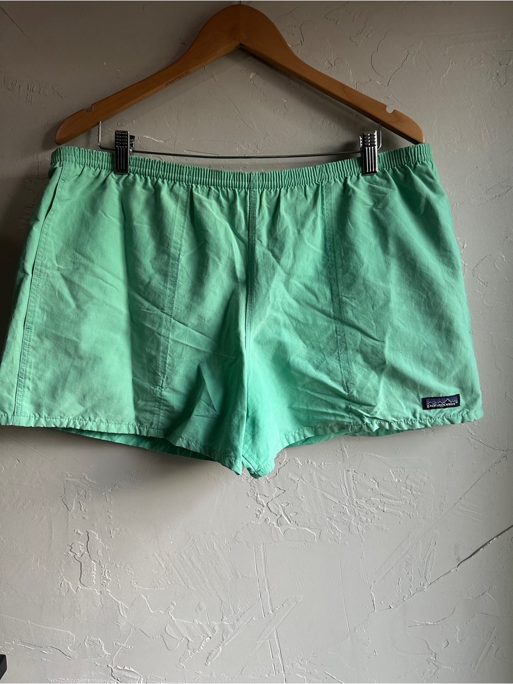 Vintage Patagonia Baggies Shorts Made USA Mint Green Mens XL 3 Inch
